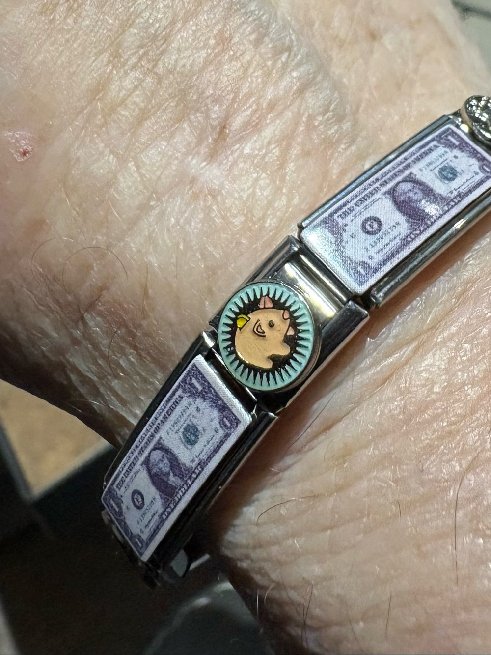 18 Charm “Show Me The Money”Italian Charm Bracelet New 9mm